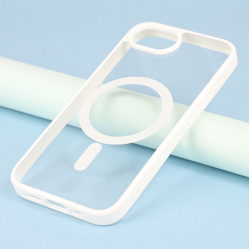 Удароустойчив калъф Acrylic Color MagSF за iPhone 16e/17e, Бял