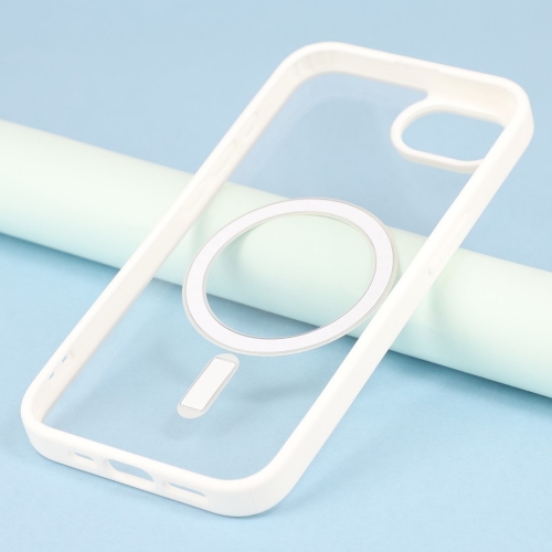 Удароустойчив калъф Acrylic Color MagSF за iPhone 16e/17e, Бял