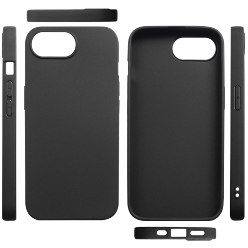Силиконов калъф Matte за iPhone 16e/17e,1.2mm, Черен