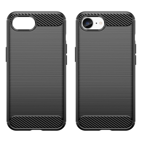 Силиконов Калъф Carbon Fibre Brushed за  iPhone 16e/17e, Черен