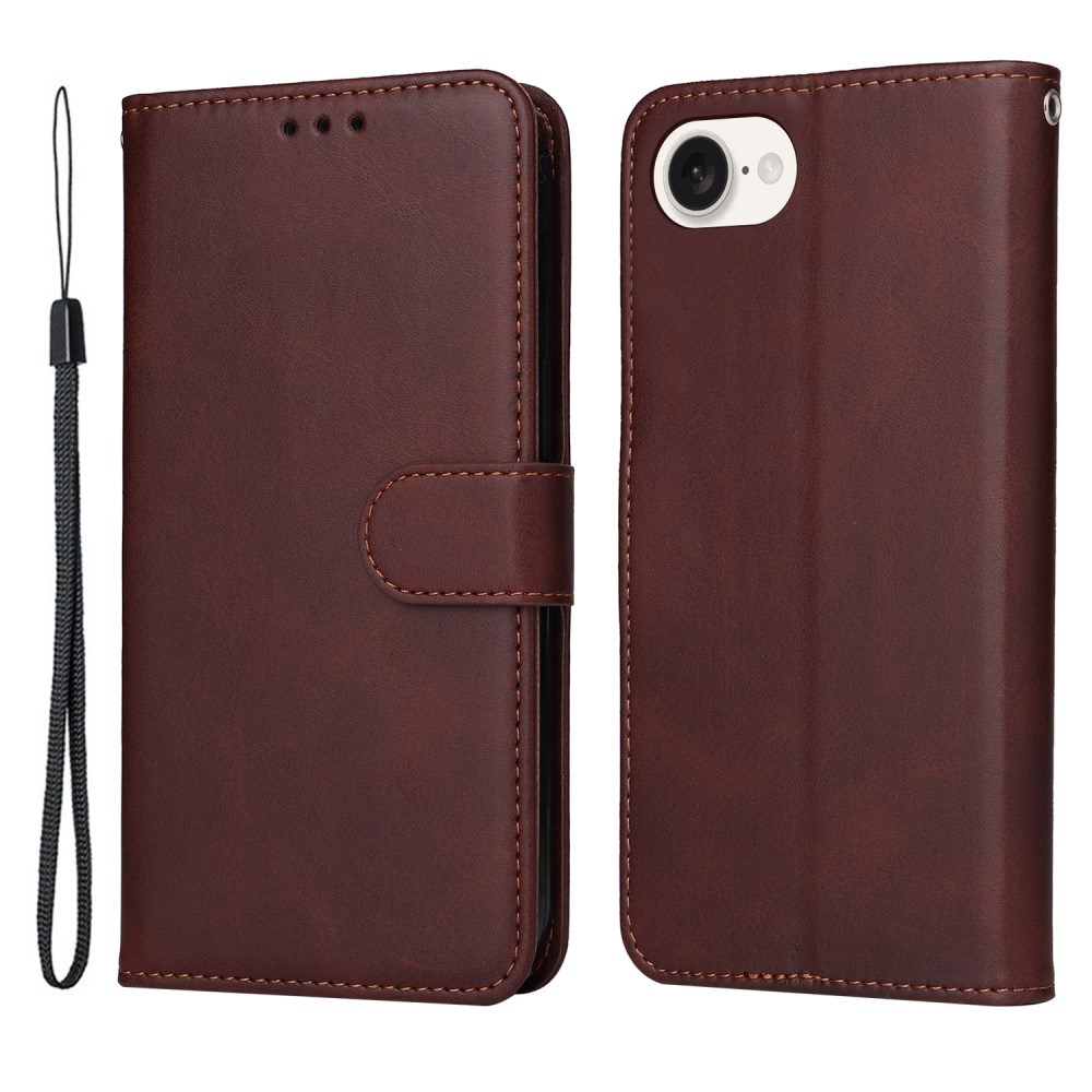 Калъф тефтер Magnetic Clasp за iPhone 16e/17e, Кафяв
