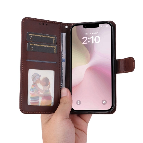 Калъф тефтер Magnetic Clasp за iPhone 16e/17e, Кафяв