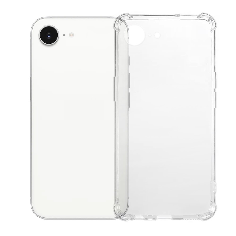 Силиконов калъф Anti Shock за iPhone 16e/17e, 1.5mm, Прозрачен