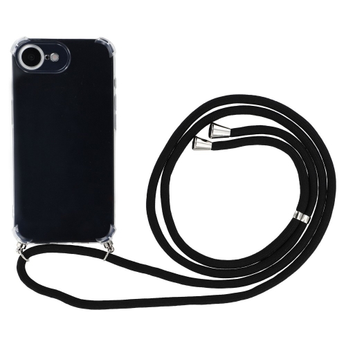 Силиконов калъф Shockproof за iPhone 16e/17e, връзка, Прозрачен