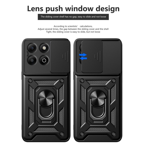 Удароустойчив калъф Slide Camera за Honor X6b 4G, Черен