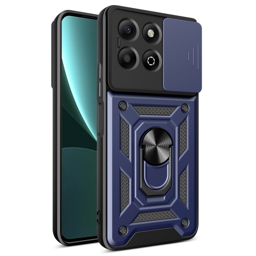 Удароустойчив калъф Slide Camera за Honor X6b 4G, Син
