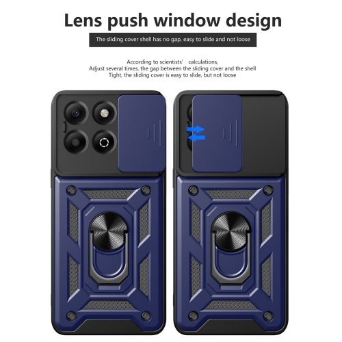 Удароустойчив калъф Slide Camera за Honor X6b 4G, Син