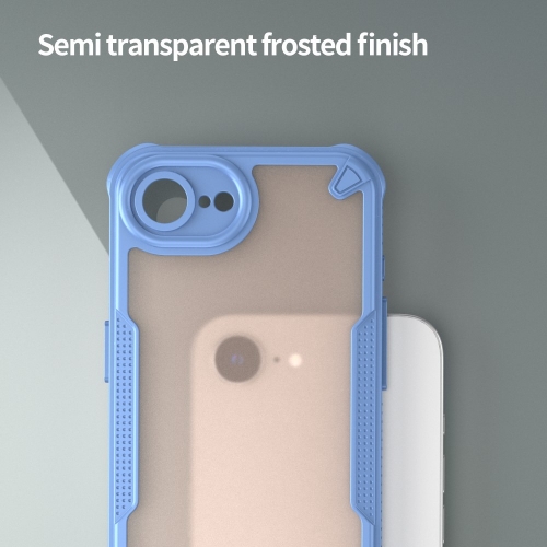 Удароустойчив калъф Frosted за iPhone 16e/17e, Син