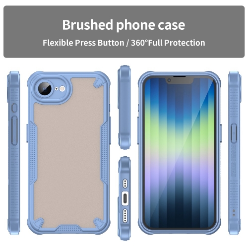Удароустойчив калъф Frosted за iPhone 16e/17e, Син
