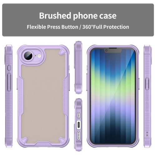 Удароустойчив калъф Frosted за iPhone 16e/17e, Лилав