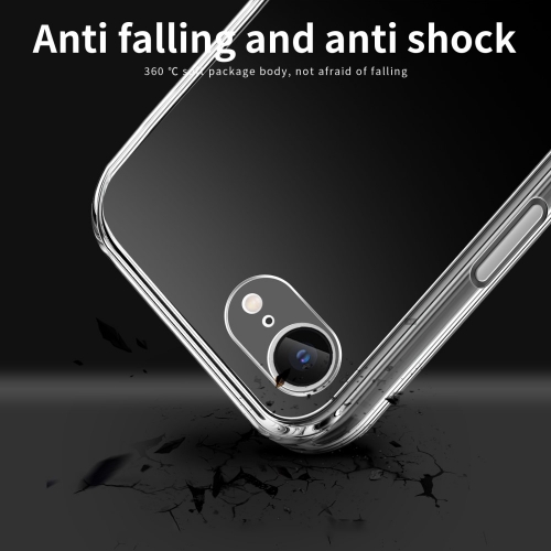 Силиконов калъф MOFI за iPhone 16e/17e, Прозрачен