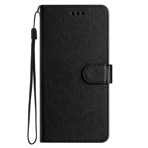 Калъф тефтер Leather Wallet за iPhone 16e/17e, Черен