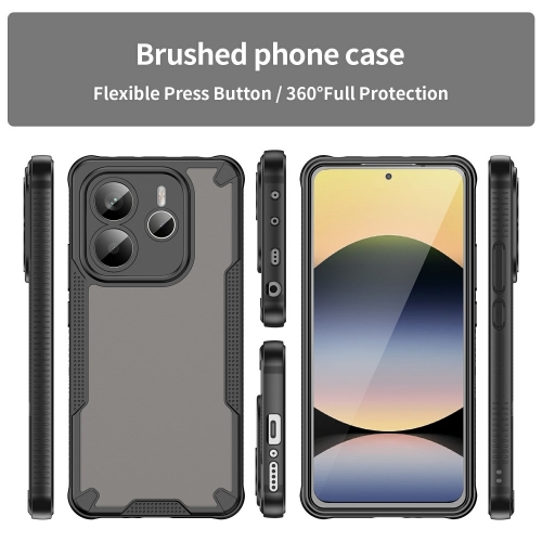 Удароустойчив калъф Frosted за Xiaomi Redmi Note 14 5G, Черен