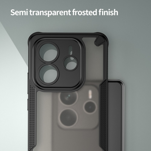 Удароустойчив калъф Frosted за Xiaomi Redmi Note 14 5G, Черен
