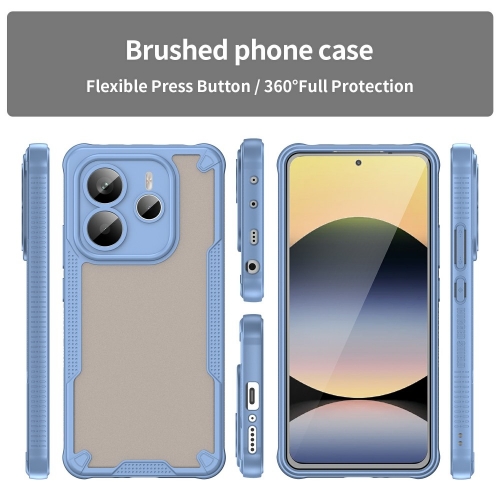 Удароустойчив калъф Frosted за Xiaomi Redmi Note 14 5G, Син