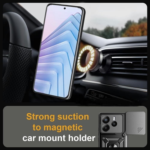 Удароустойчив калъф Slide Camera за Xiaomi Redmi Note 14 5G, Черен