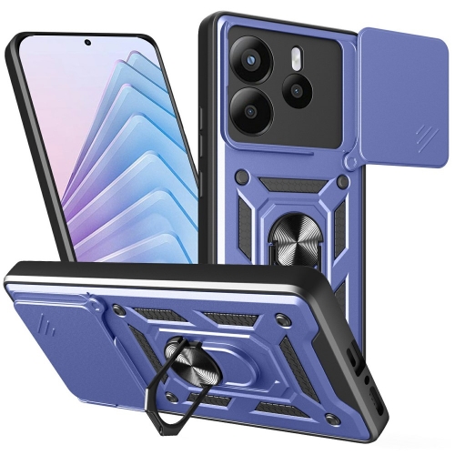 Удароустойчив калъф Slide Camera за Xiaomi Redmi Note 14 5G, Син 