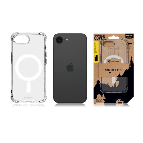 Удароустойчив калъф Tactical MagForce Plyo за iPhone 16e/17e, Прозрачен