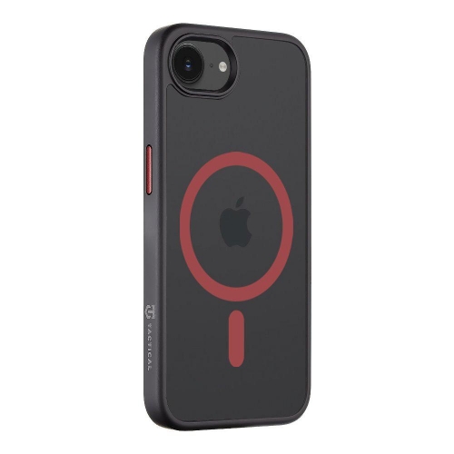 Удароустойчив калъф Tactical MagForce Hyperstealth за iPhone 16e/17e, Черен-червен