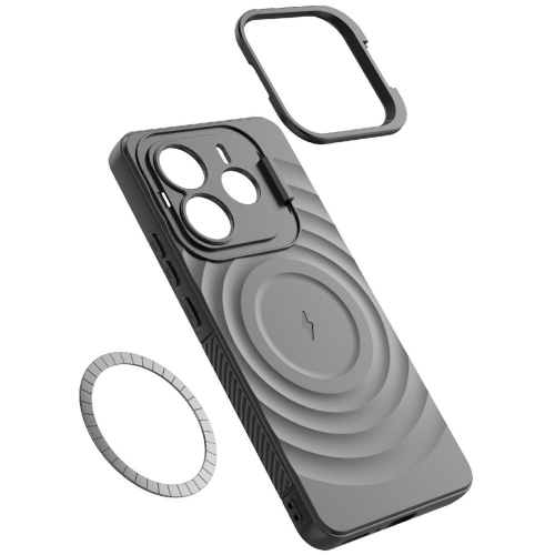 Силиконов калъф MagSF Kickstand за Xiaomi Redmi Note 14 5G, Черен