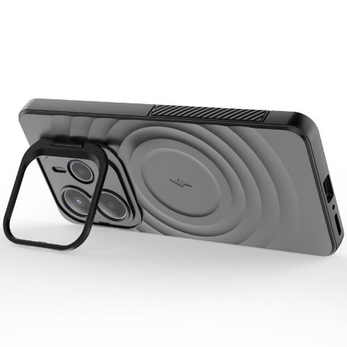 Силиконов калъф MagSF Kickstand за Xiaomi Redmi Note 14 5G, Черен