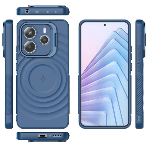 Силиконов калъф MagSF Kickstand за Xiaomi Redmi Note 14 5G, Син