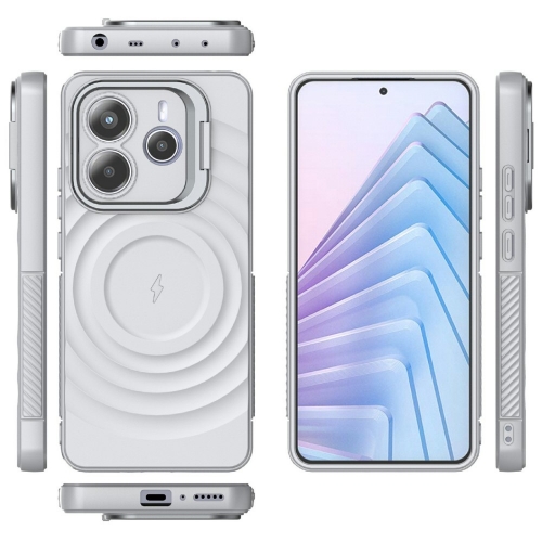 Силиконов калъф MagSF Kickstand за Xiaomi Redmi Note 14 5G, Сив