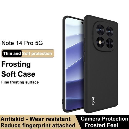 Силиконов калъф IMAK UC-3 за Xiaomi Redmi Note 14 Pro 5G / Poco X7 5G, Matt, Черен