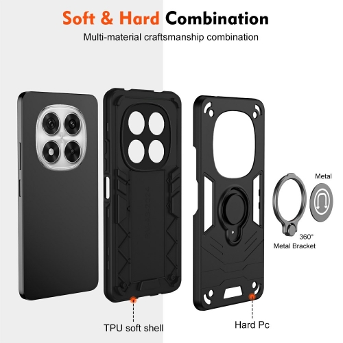 Удароустойчив Калъф Camshield Kickstand за Xiaomi Redmi Note 14 Pro 5G / Poco X7 5G, Черен
