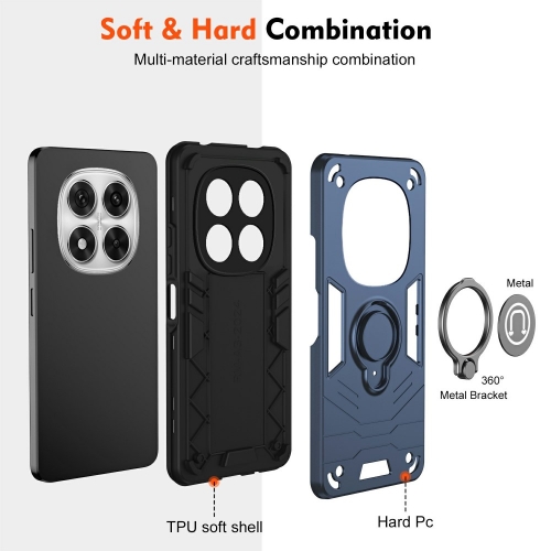 Удароустойчив Калъф Camshield Kickstand за Xiaomi Redmi Note 14 Pro 5G / Poco X7 5G, Син