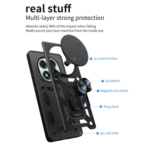 Удароустойчив калъф Slide Camera за Xiaomi Redmi Note 14 Pro 5G / Poco X7 5G, Черен