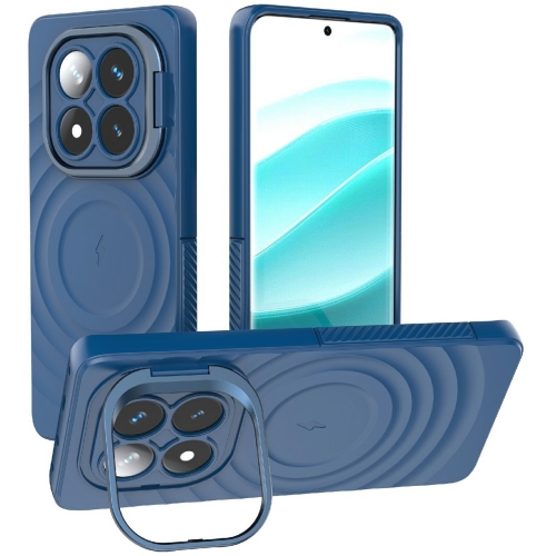 Силиконов калъф MagSF Kickstand за Xiaomi Redmi Note 14 Pro 5G / Poco X7 5G, Син