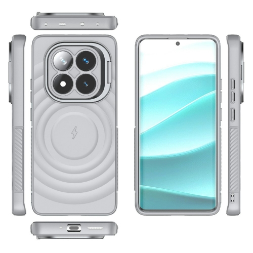 Силиконов калъф MagSF Kickstand за Xiaomi Redmi Note 14 Pro 5G / Poco X7 5G, Сив