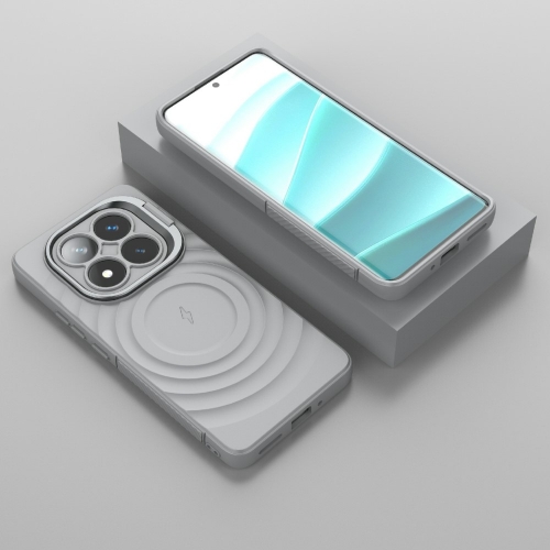 Силиконов калъф MagSF Kickstand за Xiaomi Redmi Note 14 Pro 5G / Poco X7 5G, Сив