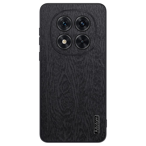 Удароустойчив калъф Wood Leather за Xiaomi Redmi Note 14 Pro 5G / Poco X7 5G, Черен