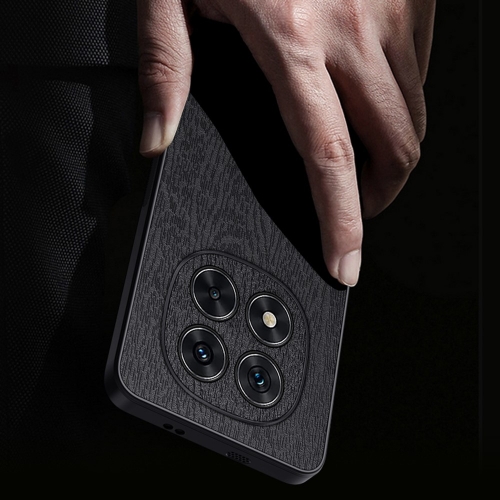 Удароустойчив калъф Wood Leather за Xiaomi Redmi Note 14 Pro 5G / Poco X7 5G, Черен