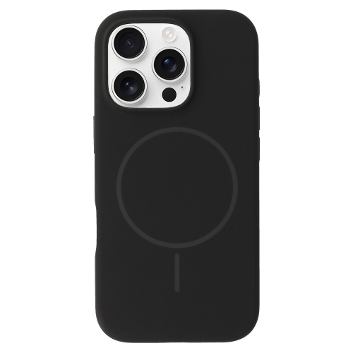 Удароустойчив калъф MagSF Slim Silicone за iPhone 16 Pro, Черен