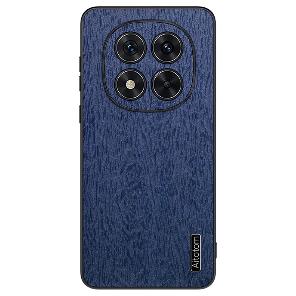 Удароустойчив калъф Wood Leather за Xiaomi Redmi Note 14 Pro 5G / Poco X7 5G, Син