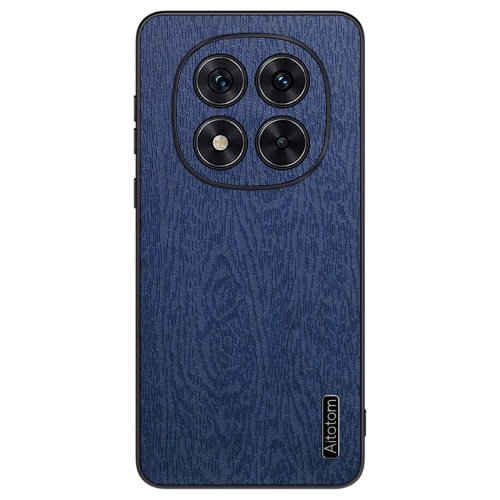 Удароустойчив калъф Wood Leather за Xiaomi Redmi Note 14 Pro 5G / Poco X7 5G, Син