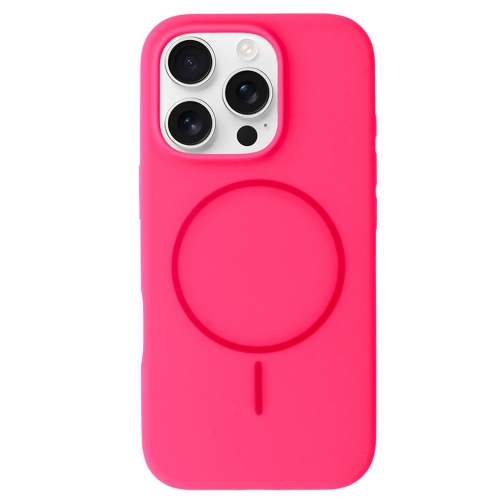 Удароустойчив калъф MagSF Slim Silicone за iPhone 16 Pro, Розов