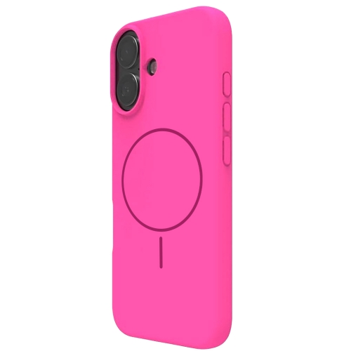 Удароустойчив калъф MagSF Slim Silicone за iPhone 16, Розов