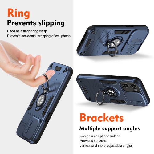 Удароустойчив калъф CamShield за Motorola Moto G05 4G, Син