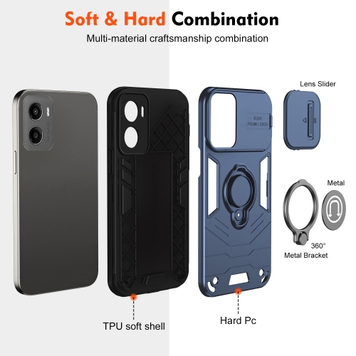 Удароустойчив калъф CamShield за Motorola Moto G05 4G, Син