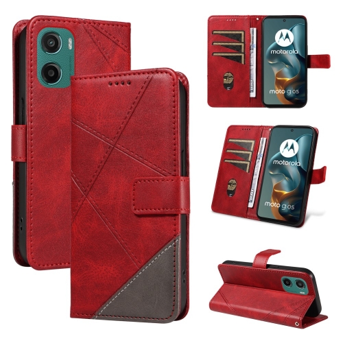 Калъф Тефтер Wallet Stand Bi-color за Motorola Moto G05 4G, Червен