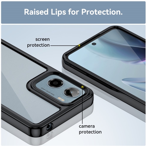 Удароустойчив калъф Acrylic за Motorola Moto E15 4G / G05 4G, Черен