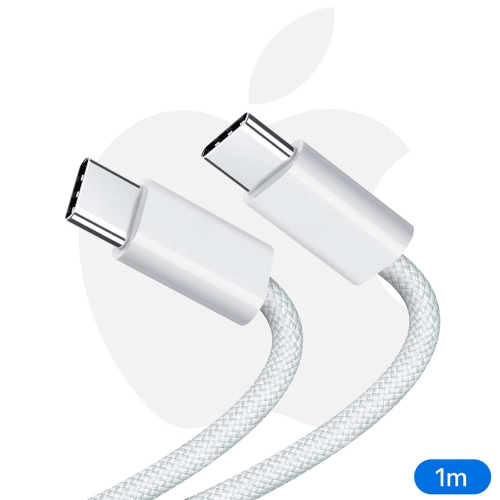 Кабел APPLE, MQKJ3ZM A, USB-C към USB-C, 60W, 1m, Бял