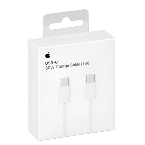 Кабел APPLE, MQKJ3ZM A, USB-C към USB-C, 60W, 1m, Бял