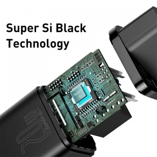 Зарядно BASEUS Super Si, 220V 20W, 1C, USB-C, CCSUP-B01, Черен