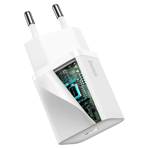 Зарядно BASEUS Super Si, 220V 20W, 1C, USB-C, CCSUP-B02, Бял