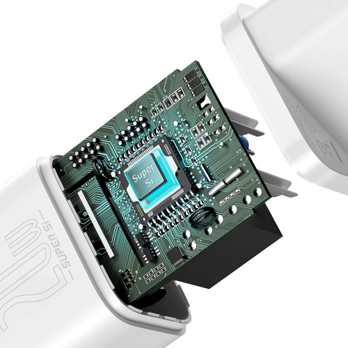 Зарядно BASEUS Super Si, 220V 20W, 1C, USB-C, CCSUP-B02, Бял